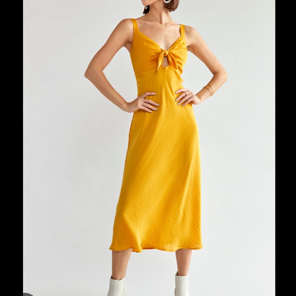 Satin midi dress
